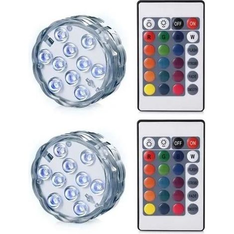 Lampe sous-marine LED multicolore étanche IP68 pour aquariums/piscines (1/2)
