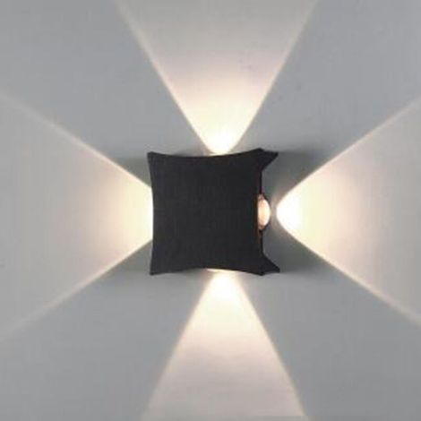 4W Moderne Applique Murale LED Lampe Murale Imperméable IP65 Aluminium Lampe de Mur LED Intérieur Extérieur pour Salle de Bains Salon Chambre à Coucher Couloir Escalier Entrée Porche - Lumière chaude (1/3)