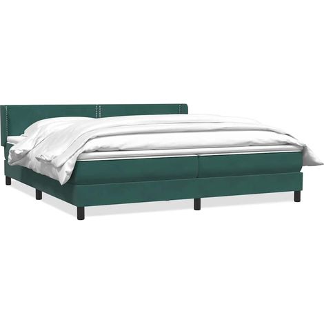 Maison Exclusive - Boxspringbett mit Matratze Dunkelgrün 180x220 (1/5)