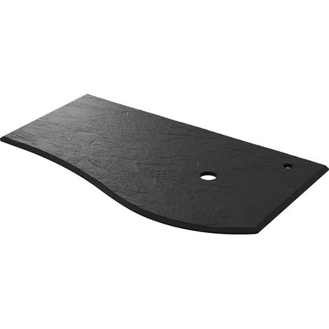 Waschtischplatten MAM 900 Schrankelement links für Aufsatzbecken SCHWARZER SCHIEFER 910 x 12 x 510 mm (1/4)