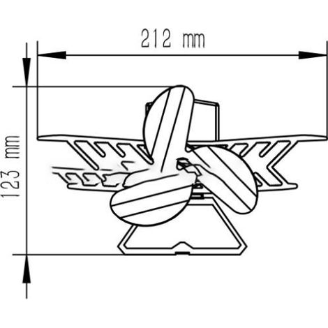MNS Ventilateur de cheminée de style avion, ventilateur thermique à 3 pales