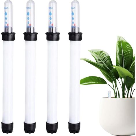 Lot de 4 indicateurs de niveau d'eau, jauge de niveau de liquide, affichage à flotteur, indicateur d'humidité des plantes, adapté aux plantes d'intérieur, rappel de manque d'eau, compteur d'eau (1/5)