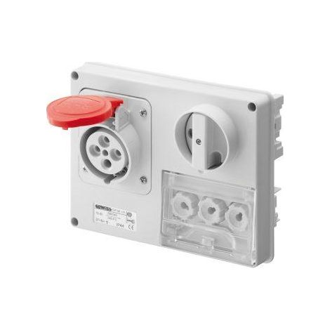 SOC.PR.VE.H.S.F.2P+T 32A 400V 9H CBF GEWISS GW66140