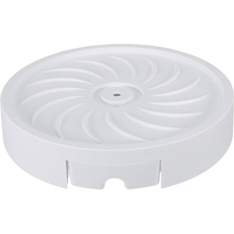Plateau Mobile pour Pots de Fleurs 26 Cm avec roulettes, Bac de Récupération d'eau Intégré, Support Rond en Plastique Blanc Nordique, Chariot à Plantes D'intérieur et Extérieur, (1/5)