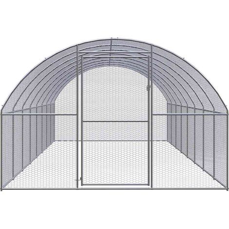 Maison Exclusive - Outdoor-Hühnerstall 3x8x2 m Verzinkter Stahl (1/5)