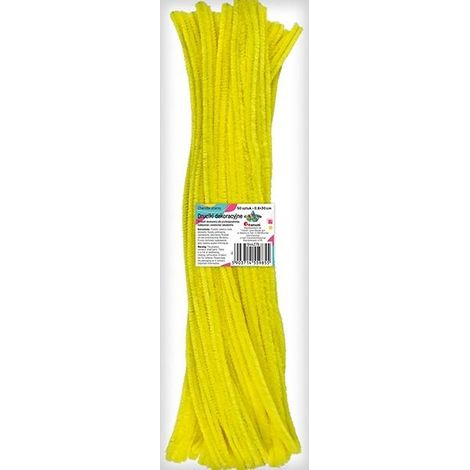 Alambres decorativos de 0,6 x 30 cm, color amarillo flúor, 50 unidades.