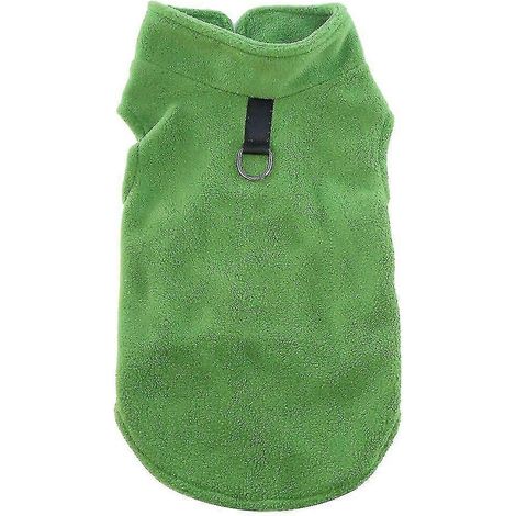 Ropa de forro polar para perros pequeños, primavera, otoño, cálida, para cachorros, gatos, chaleco, ropa para Shih Tzu, Chihuahua, chaqueta para Bulldog Francés, abrigos para Pug, verde (1/5)
