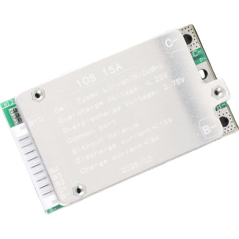 Carte de protection PCB système de gestion de batterie pour pack de cellules lithium-ion alimentation 10S 15A 36V sans équilibrage (1/3)