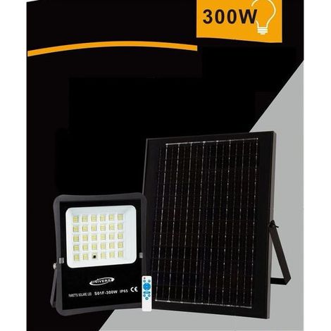 Trade Shop - Foco Led Solar 300w Mando A Distancia Ip65 Luz Blanca Fria 6500k S01f-300w - (1/3)
