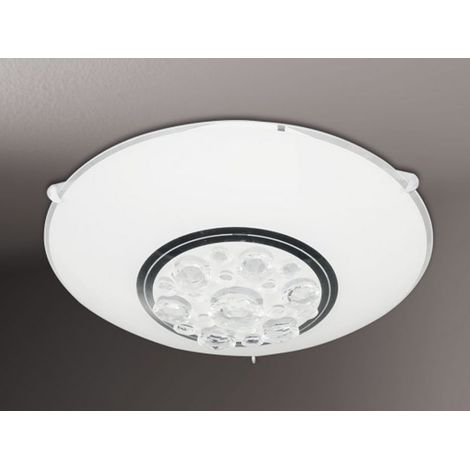 LED Decken Leuchte rund Beleuchtung Glas Kristalle klar weiss Strahler Lampe WOFI 922101060250 (1/3)