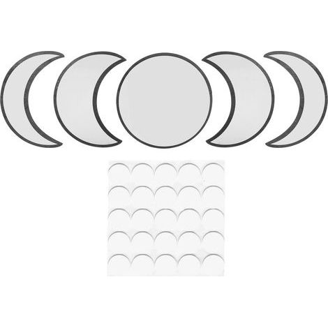Miroir mural acrylique cycle lunaire miroirs changeants ensemble pour décoration maison chambre noir (1/5)