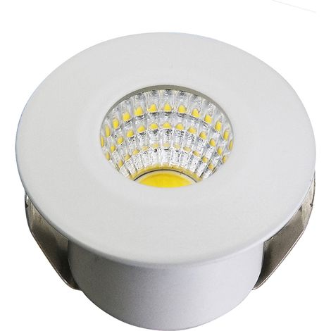 Mini spot LED encastrable 3W DC12V Blanc chaud 3000k avec Osram Puce - DIGILAMP (1/3)