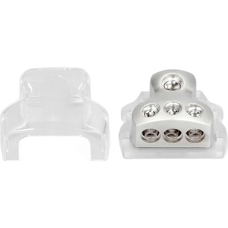3-Wege-Stromverteilerblock mit Audio-Sicherungshalter und Verteileranschlussblock für Fahrzeuge (transparent)