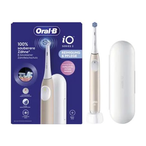 Oral-B 8700216615143 iO Series 2 Spazzolino elettrico con custodia da viaggio 3 modalita' di pulizia Timer 2 minuti autonomia fino a 4 settimane colore Calm Pink