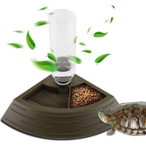 Abreuvoir reptile 2-en-1, pour tortues/lézards/serpents/geckos (1/4)