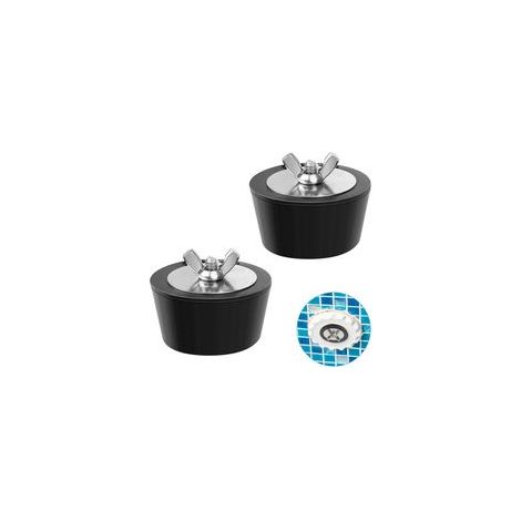 Accessoires de piscine, 2 bouchons d'hiver en caoutchouc Bouchons de piscine (diamètre 51mm) (1/4)