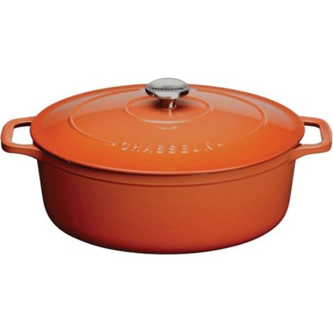 casseruola ovale in ghisa 29 cm castagna - PUC472999 - Chasseur (1/2)