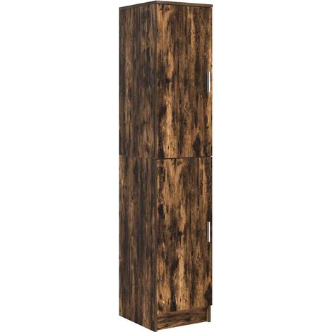 Aparador alto Roble ahumado 35 x 39 x 168 cm vidaXL
