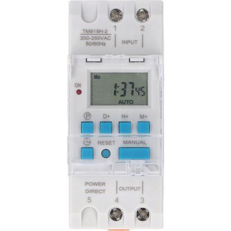 Minuterie Programmable de 7 jours, affichage LCD, interrupteur numérique, contrôleur de synchronisation de Cycle automatique, mémoire de secours de batterie (1/5)