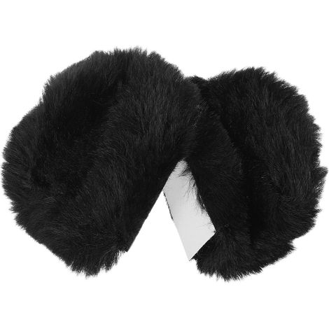 Oreilles d'ours Accessoire Mignon Noir Décoration pour Casque de Moto Design Détachable Résistant à Décoloration en Peluche pour Casque Électrique Femme (1/5)