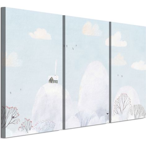 Quadro su tela italiana 90 x 60 cm trittico - stile minimalista - natura Quadro su tela italiana 120 x 80 cm trittico - stile minimalista - natura (1/5)
