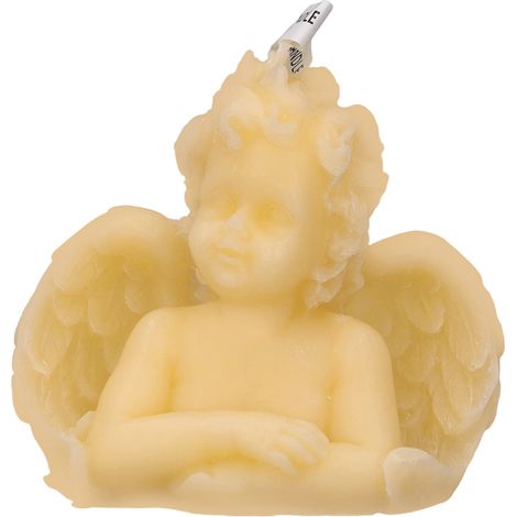 Bougie parfumée légère en forme d'ange - Aromathérapie pour chambre, salon ou bureau, couleur jaune (1/5)