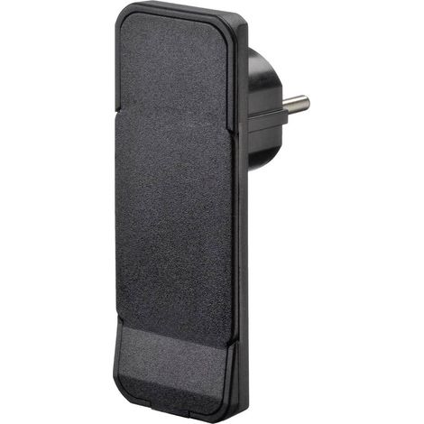 Fiche plate à contact de protection NVB 104558 plastique 230 V noir IP20 (1/2)