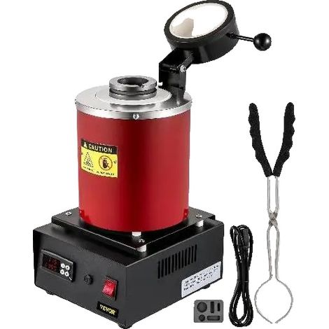 Fours de fusion métallique, capacité de 3 kg, creuset en graphite de haute pureté, contrôle de température PID, design compact, adapté aux métaux précieux (1/5)