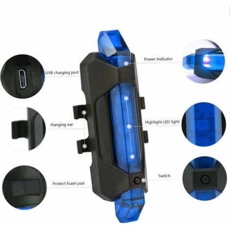 Lumière Arrière Vélo - LED Étanche - 4 Modes - Fixation Polyvalente - 2 Pièces (1/4)