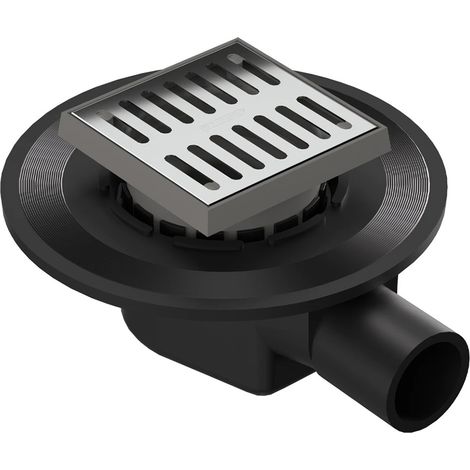 POZZETTO SCARICO SIFONATO IN PP DA PAVIMENTO CON TAPPO A GRIGLIA CROMATO MODELLO GO-GO - Ø40-50 - BON