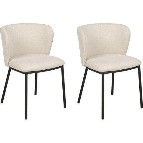 Set of 2 Dining Chairs MINA Off-White