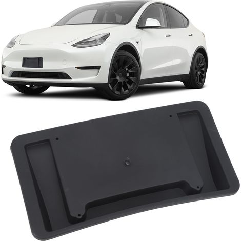 (T04) Plaque d'immatriculation avant Tesla (spécifications américaines) pour Tesla Model Y 2020-2023 1493090-00-A (1/5)