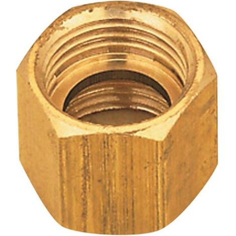 raccord en laiton à visser - avec butée - femelle / femelle - 15 x 21 - sachet de 2 (1/2)