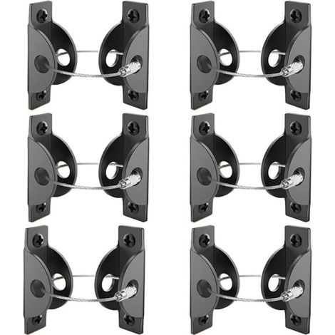 Sangle D'ancrage de Meuble Kit, 6 Ensembles Sangle Anti-Basculement de Meuble en Métal, Sangles Anti-Basculement pour Meubles, Sangles de Sécurité Meubles Métal, Convient pour Étagères, Commodes (1/5)