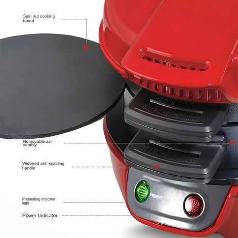 Eosnow Machine à sandwich pour petit-déjeuner avec anneau de cuiseur d'œufs, facile à nettoyer, grille-pain antiadhésif pour hamburgers, omelettes, 600 W, presse à hamburger portable en acier inoxydab
