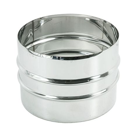 Manicotto Giunto MM (Maschio-Maschio) Inox Monoparete Canna Fumaria D.87 (1/2)