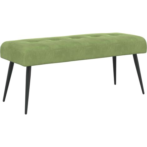 Bench with Button Tufted Light Green 110 x 40 x 46 cm Velvet vidaXL