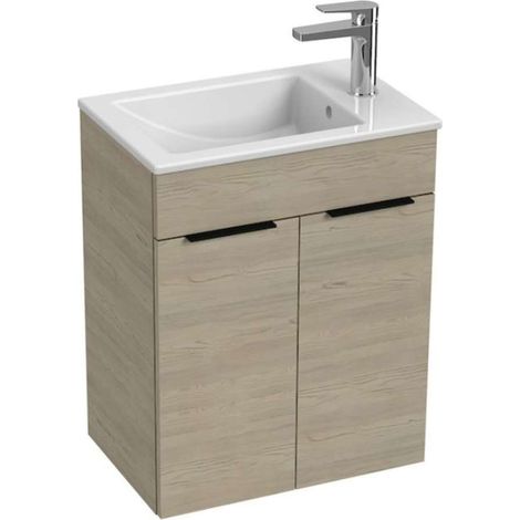 Jika Cube - Mobile con lavabo 51x34x61 cm, frassino H4536411765141 (1/2)