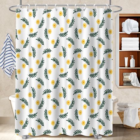 Rideau de douche imperméable en polyester 180x180 montage sans perçage bâche de douche pour une déco moderne (1/5)