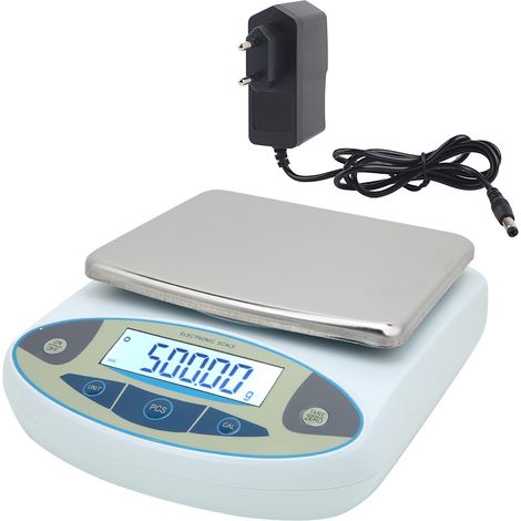 Balance électronique de laboratoire 5000g/0.01g, balance numérique de précision pour bijoux, alimentation 100-240V (prise UE) (1/5)