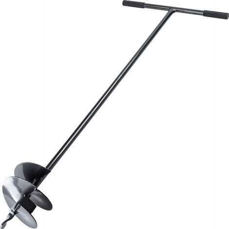 KADAX Handerdbohrer, Erdbohrer aus Metall, Erdlochbohrer, Pfahlbohrer, 17 cm