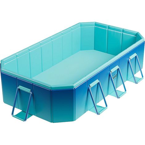 Fuleadture Piscine pliable de 260cm,piscine non gonflable,piscine pour enfants et adultes, idéale pour le jardin ou comme piscine pour chiens, bleu glacier (1/5)