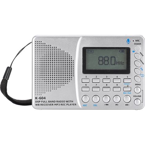 Tragbarer Radio-Kassettenrekorder mit Speicherkarte und NOAA-Wettervorhersage für die USA (1/5)