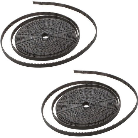 2 Stück 5 Meter GT2 2mm Teilung 6mm breiter Zahnriemen für 3D-Drucker CNC-Maschinen