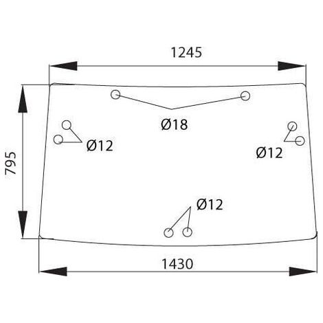 Lunotto posteriore superiore UNIVERSALE R110990N (1/2)