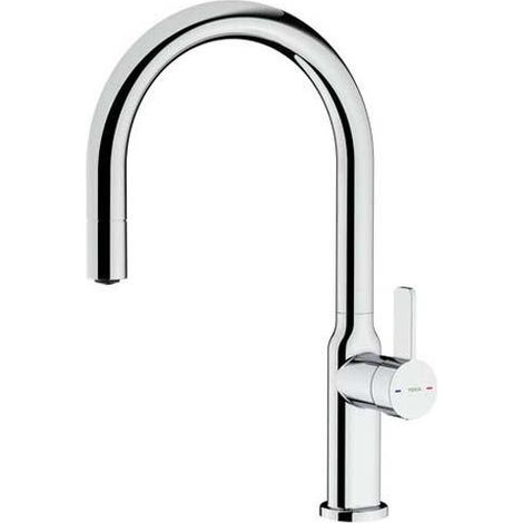Rubinetto da cucina Teka Oval 9381 argentato girevole 360°