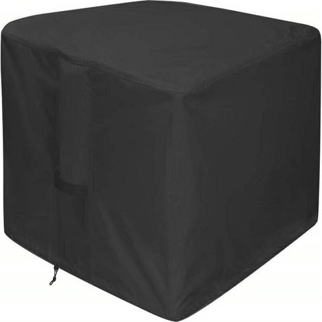 Telo di copertura per braciere - Telo di copertura quadrato impermeabile e resistente in tessuto 420D per tavolo da esterno con braciere - Nero (quadrato - 82 x 82 x 61 cm)