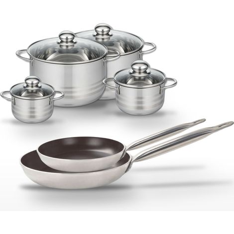 Lot Poêles 28/32cm & Faitouts 12/14/20/24cm Elo Bistro Line (1/5)