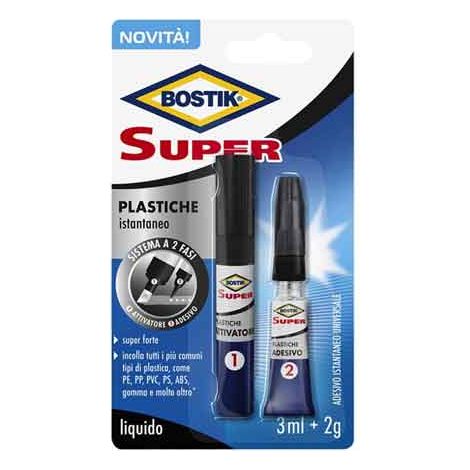COLLA 'SUPER PLASTICA' BOSTIK 2 gr + 3 ml