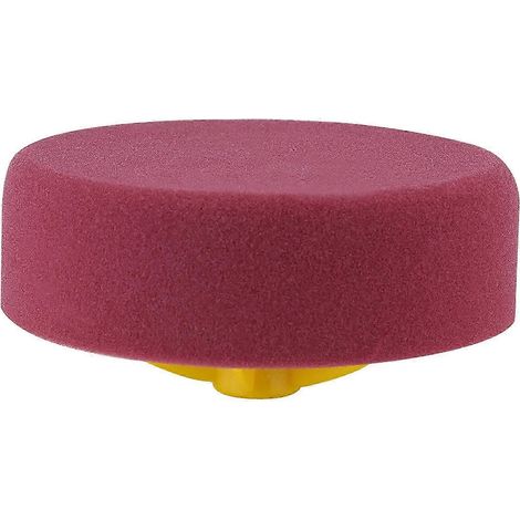 Kit de polissage et de lustrage avec roue éponge de 15 cm (6 pouces), compatible avec les polisseuses de voiture, rouge bordeaux. WHBYV (1/4)